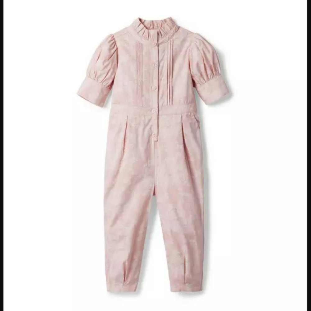 Janie and Jack Baby Girl FLORAL EQUESTRIAN JUMPSUIT Sz 12-18M